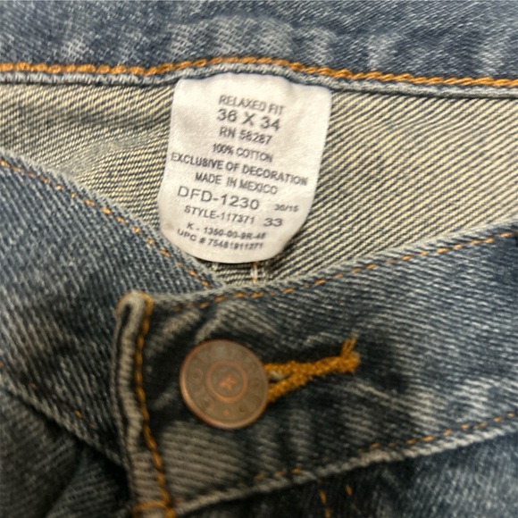 Faded Glory Relaxed Fit 36w X 34L #117371 PreLoved Faded Blue - Picture 2 of 8